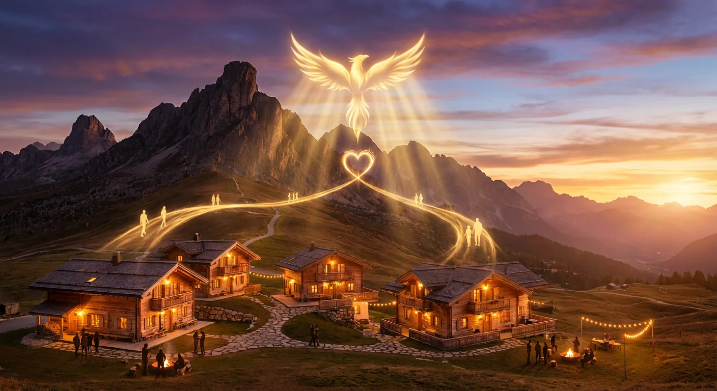 Top Strategies for Building Emotional Connections with Customers — A phoenix rising through interconnected hearts symbolizing customer loyalty